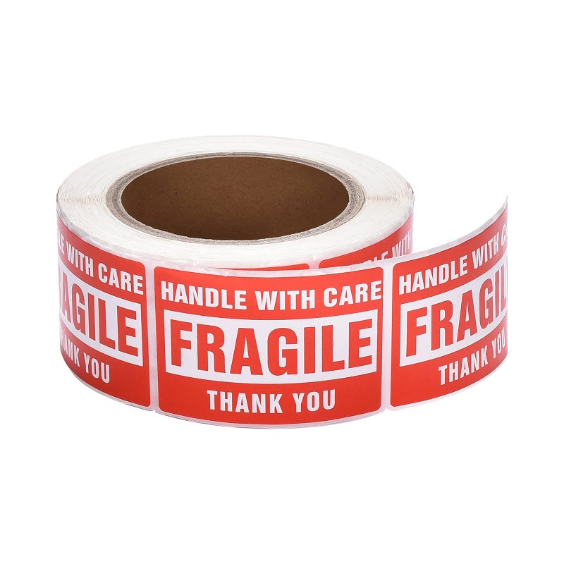 Pacific Mailer 1 Roll 3"x5" Fragile Stickers Handle with Care Warning Packing Shipping Label with Self Adhesive [500 Labels Per Roll] - Image 1